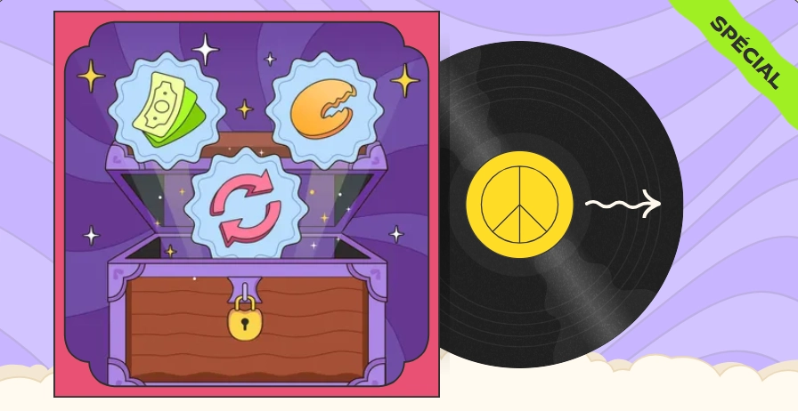 Échangez vos pièces contre des récompenses sur Vinyl Casino