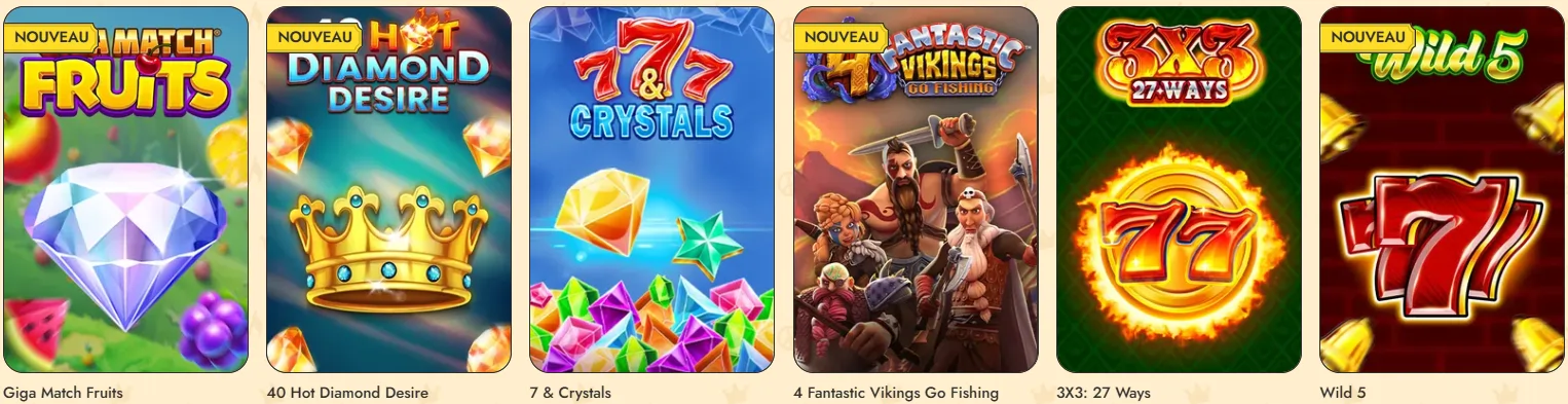 Sélection des jeux populaires sur Vinyl Casino