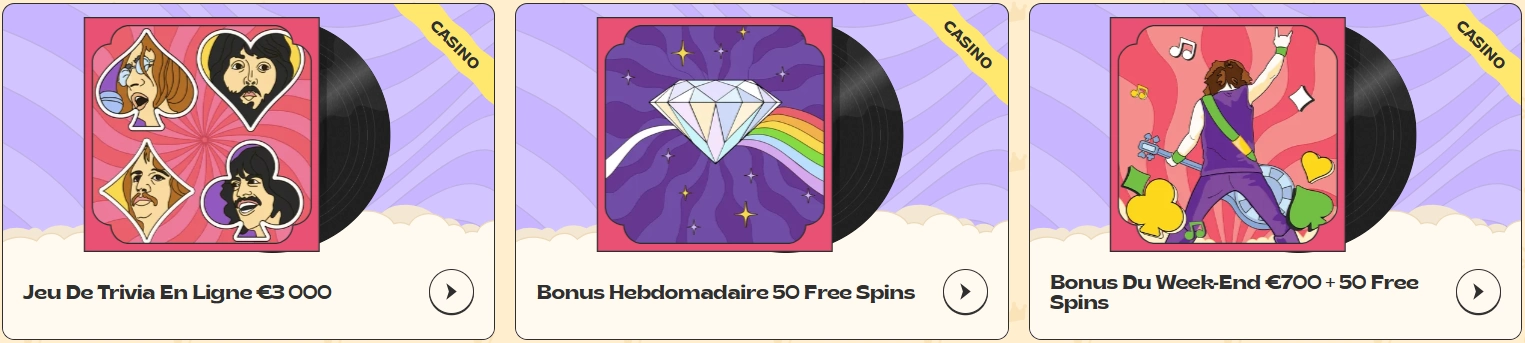 Promotions et bonus réguliers sur Vinyl Casino
